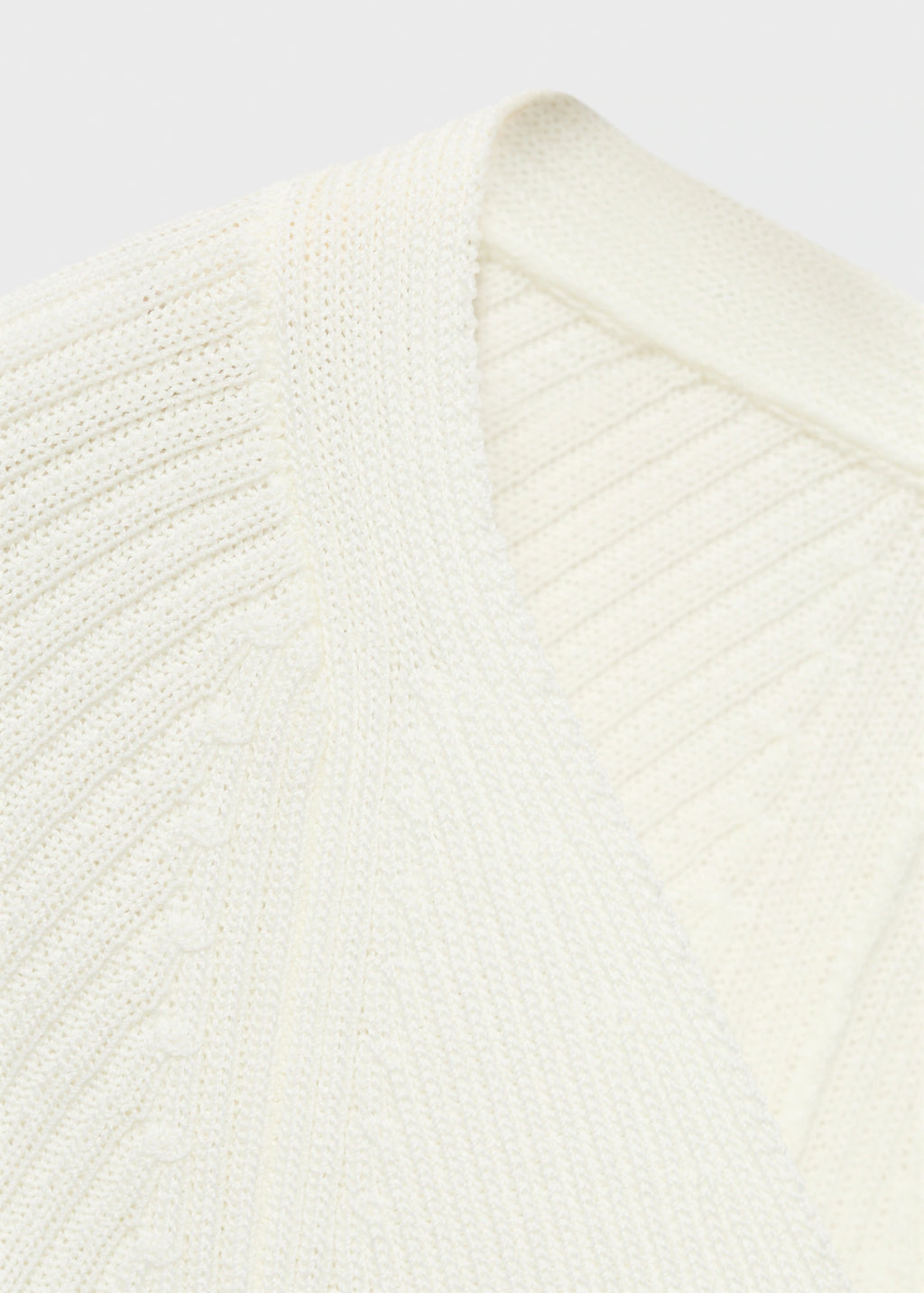 V Neck Ribbed Knit Sweater