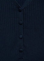 V Neck Ribbed Knit Sweater