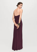 V Neck Satin Dress