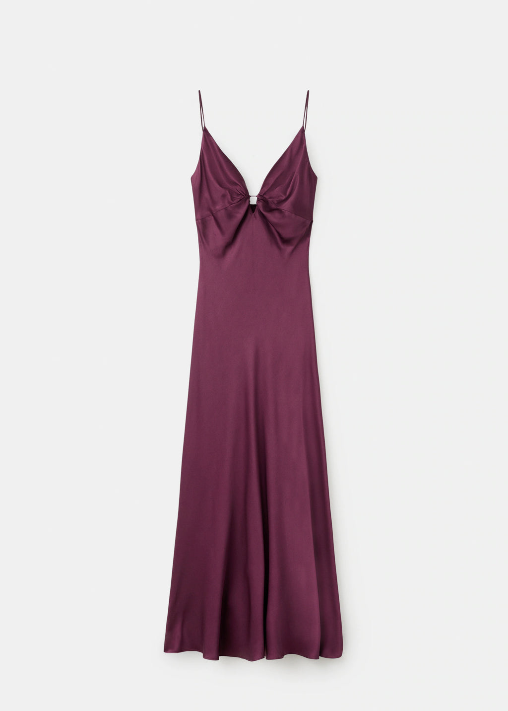 V Neck Satin Dress