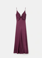 V Neck Satin Dress