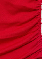 V Neck Top With Open Back