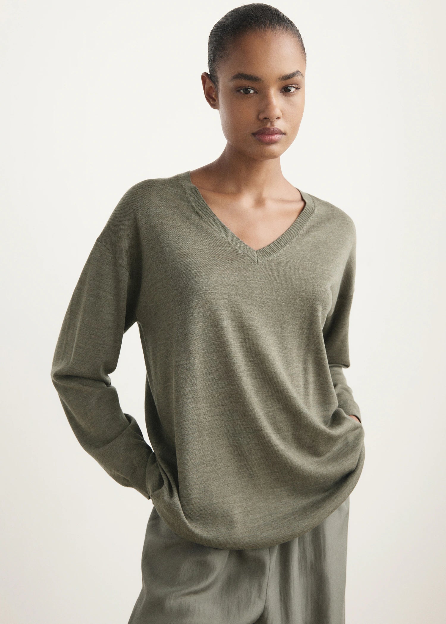 V Neck Wool Sweater