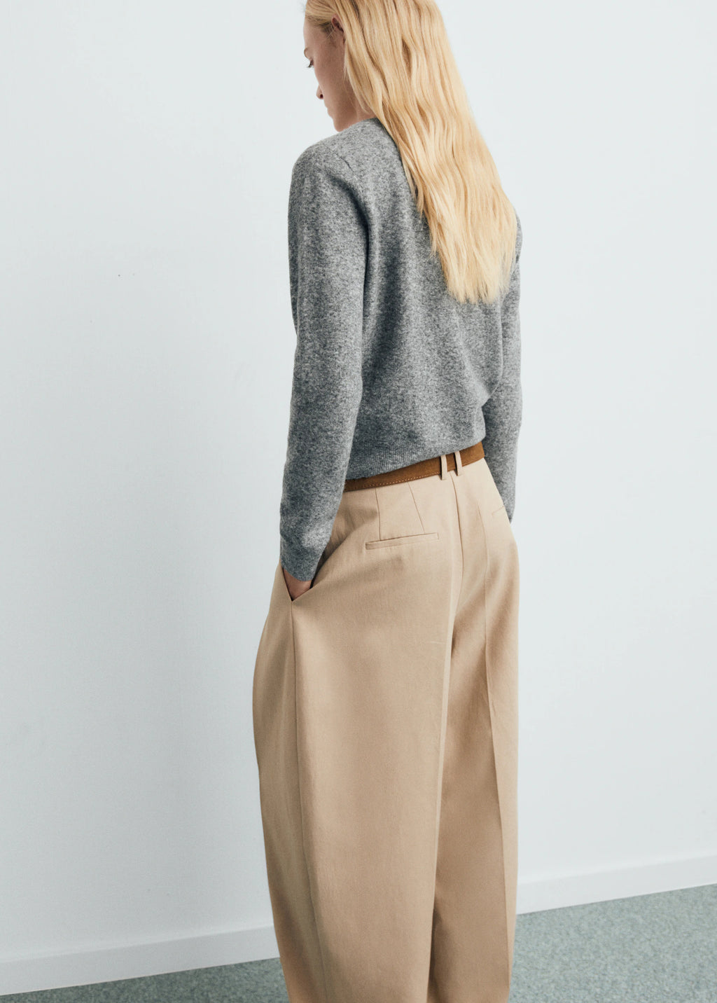 V Neck Wool Blend Cardigan