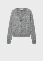 V Neck Wool Blend Cardigan