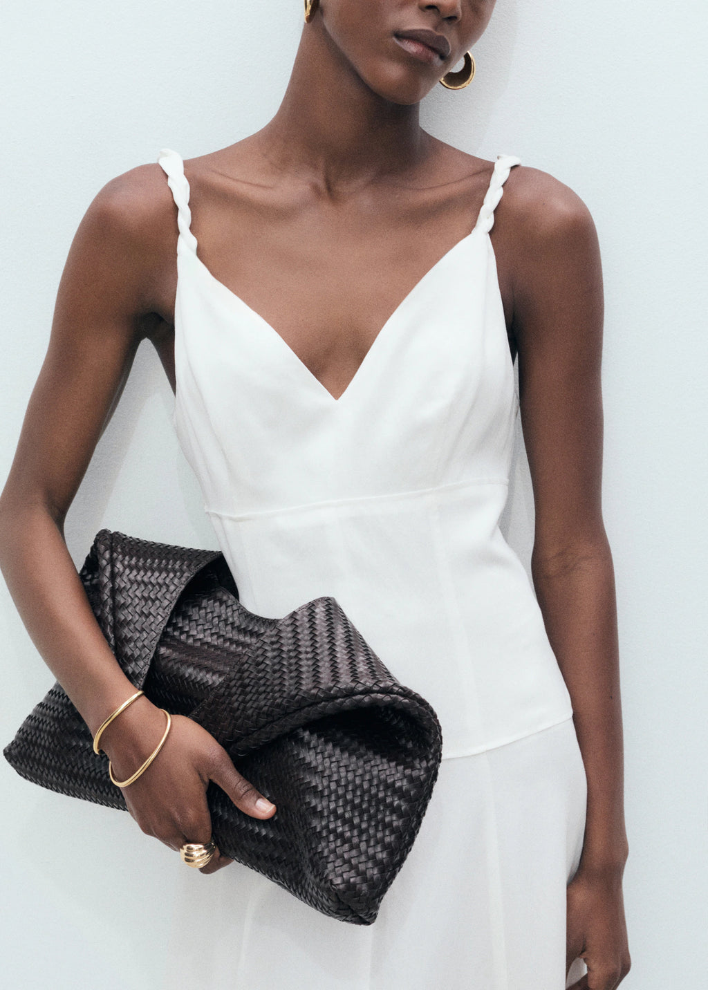 V Neckline Long Dress