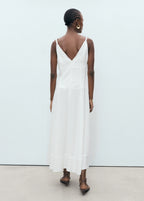 V Neckline Long Dress