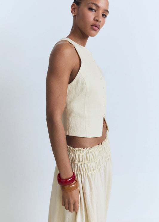 Waistcoat With Bow On The Back