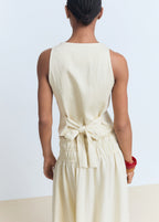 Waistcoat With Bow On The Back