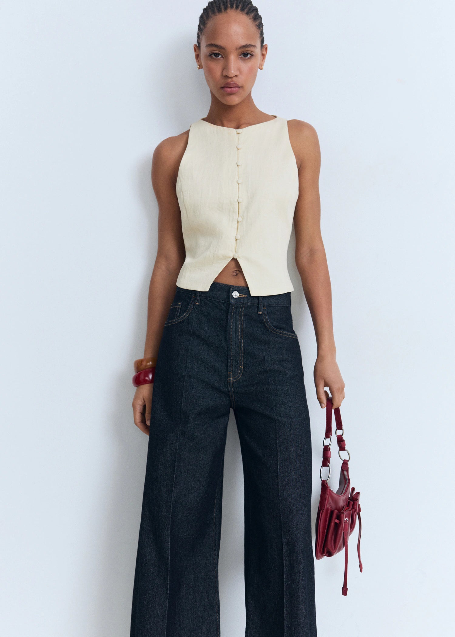 Waistcoat With Bow On The Back