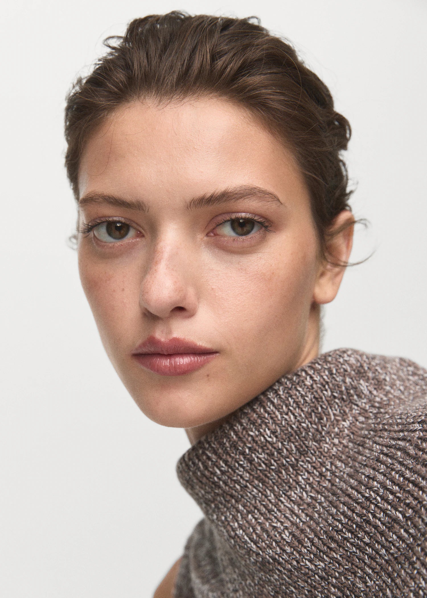 Waistcoat With Mottled Wrap Collar