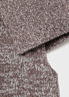 Waistcoat With Mottled Wrap Collar