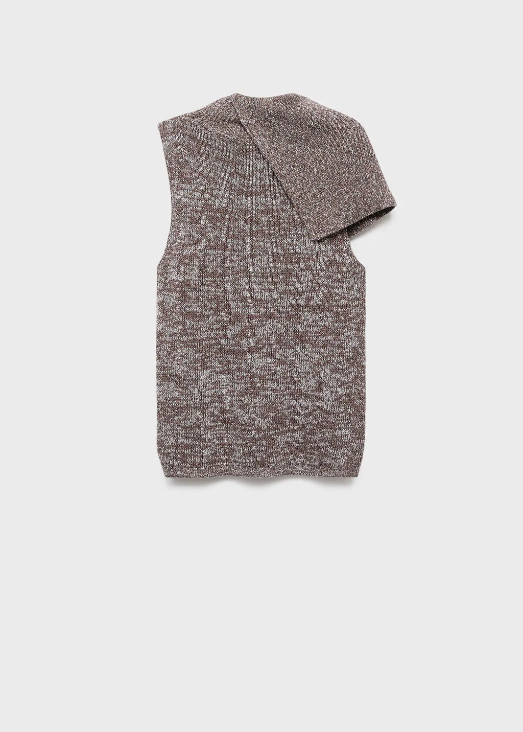 Waistcoat With Mottled Wrap Collar