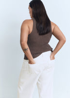 Wide Leg Cropped Jeans With Turned Up Hem