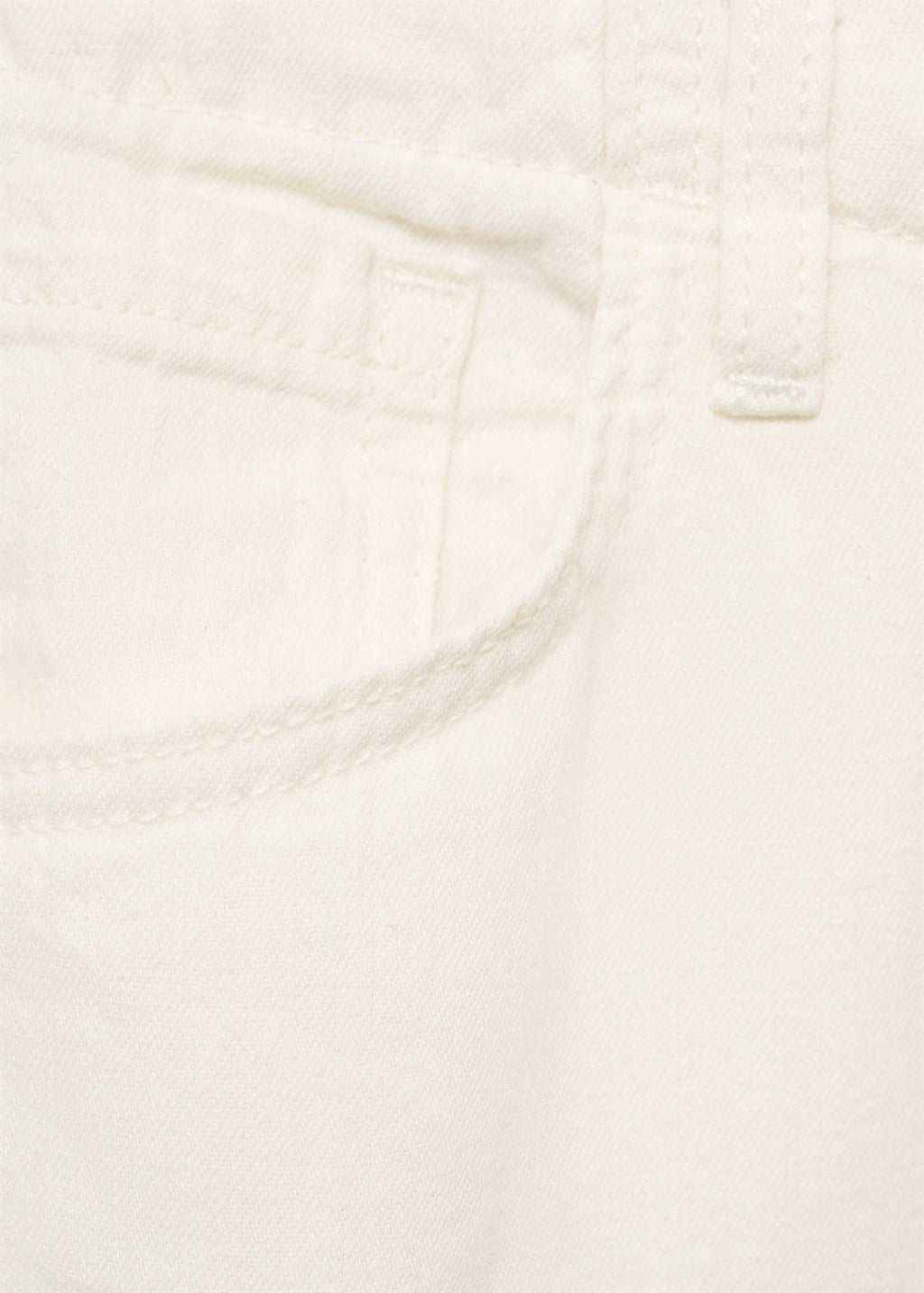 Wide Leg Denim Trousers With Belt