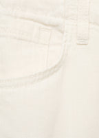 Wide Leg Denim Trousers With Belt