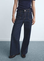 Wide Leg Jeans With Pockets