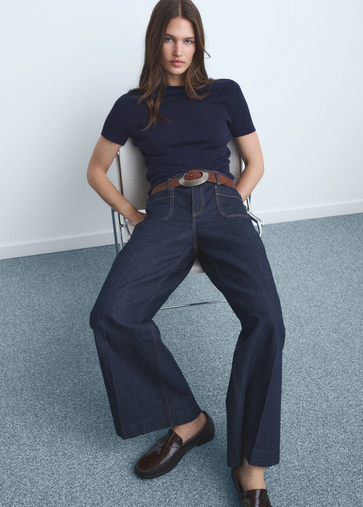 Wide Leg Jeans With Pockets