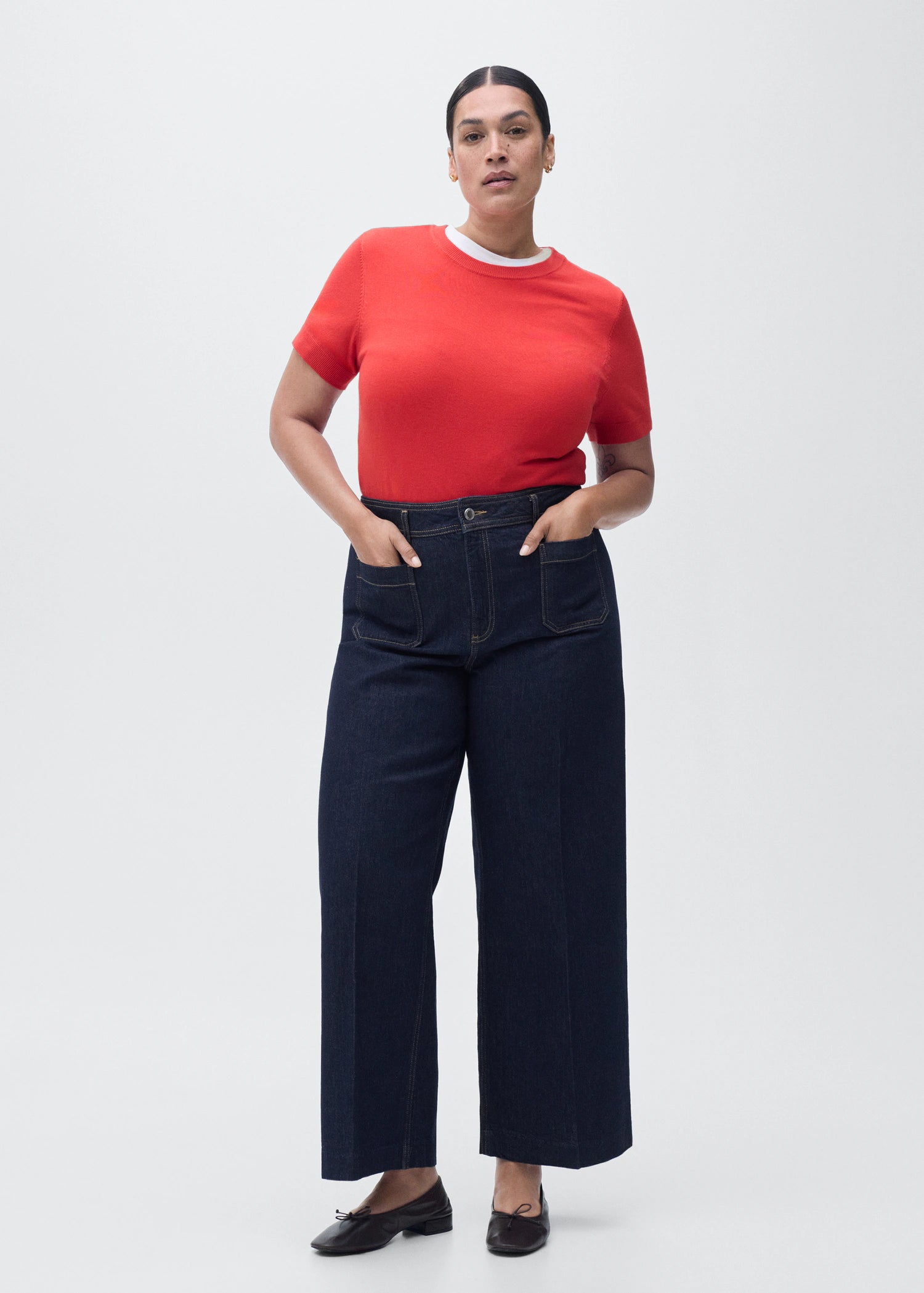 Wide Leg Jeans With Pockets