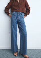 Wide Leg Jeans With Pockets