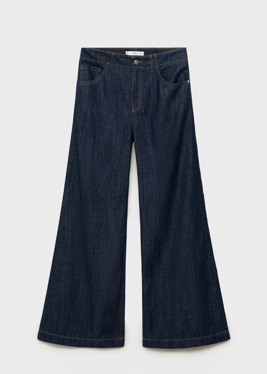 Wide Leg Mid Rise Jeans