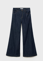 Wide Leg Mid Rise Jeans