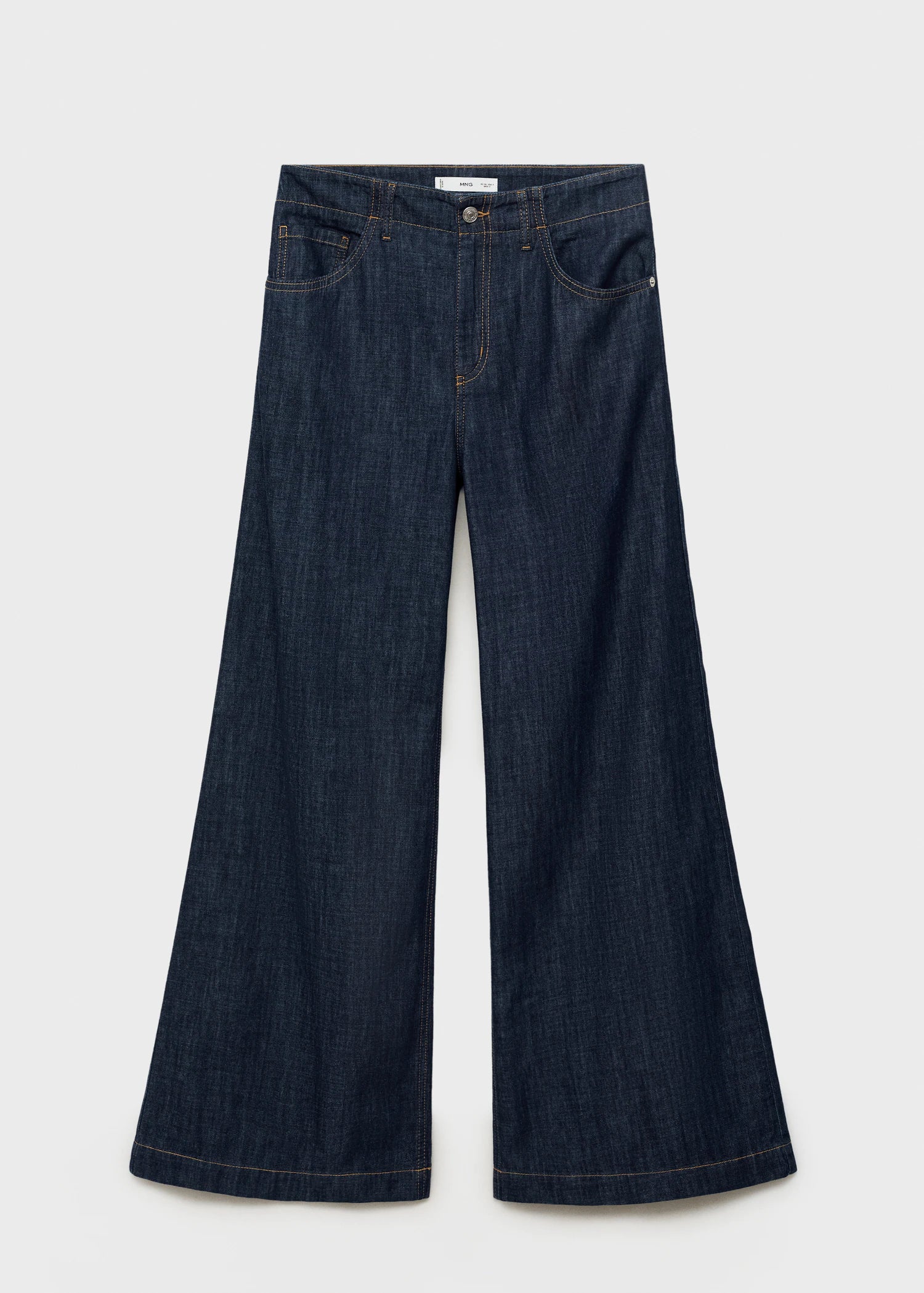 Wide Leg Mid Rise Jeans