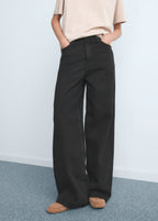 Wide Leg Mid Rise Jeans