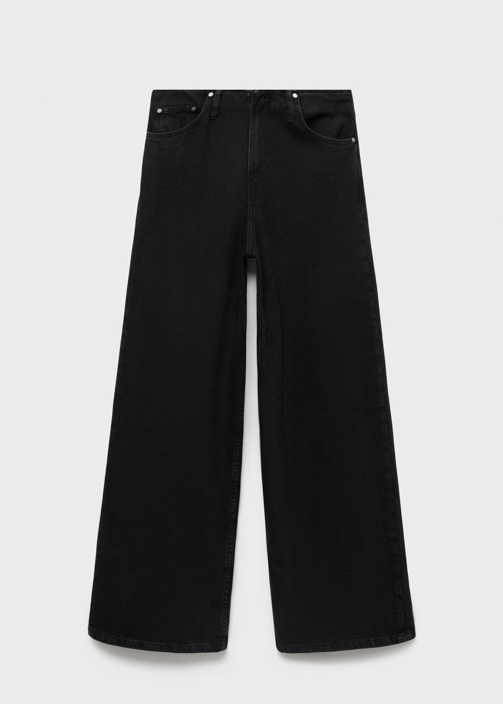 Wide Leg Mid Rise Jeans