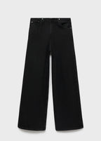 Wide Leg Mid Rise Jeans