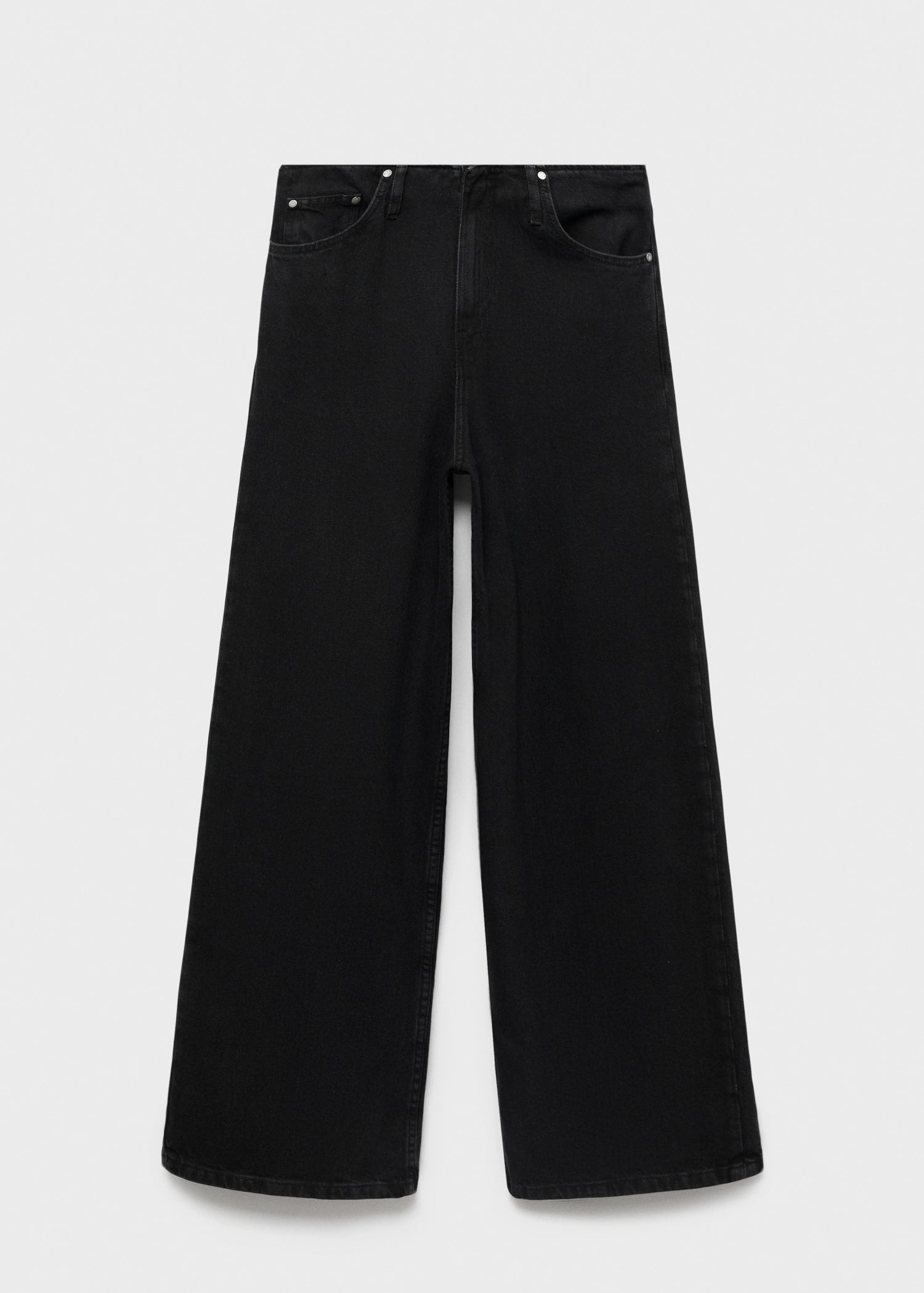 Wide Leg Mid Rise Jeans