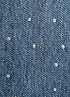 Wide Leg Jeans With Rhinestones