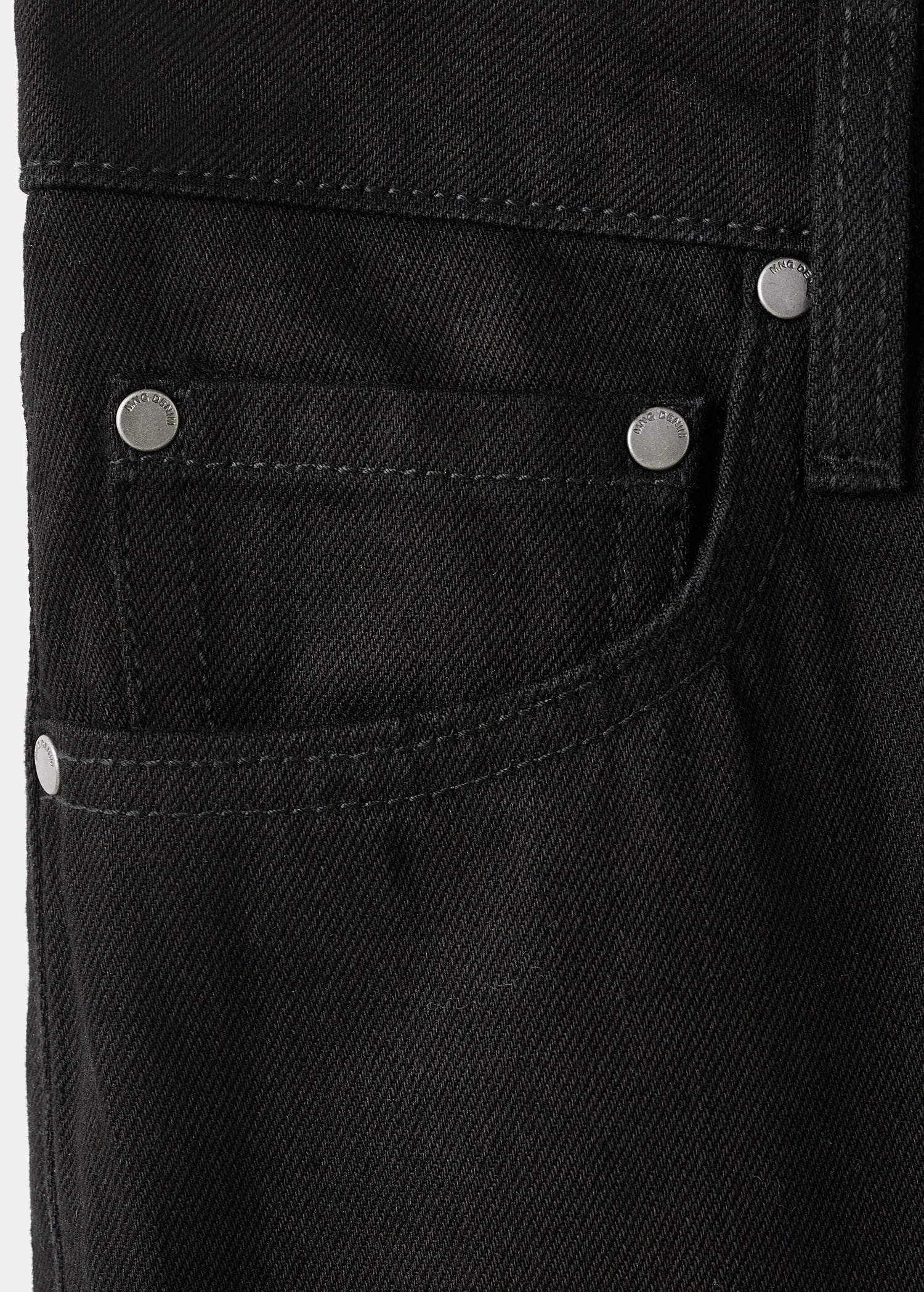 Wide Leg Jeans With Rhinestones