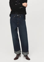 Wide Leg Jeans With Turn Up Hem