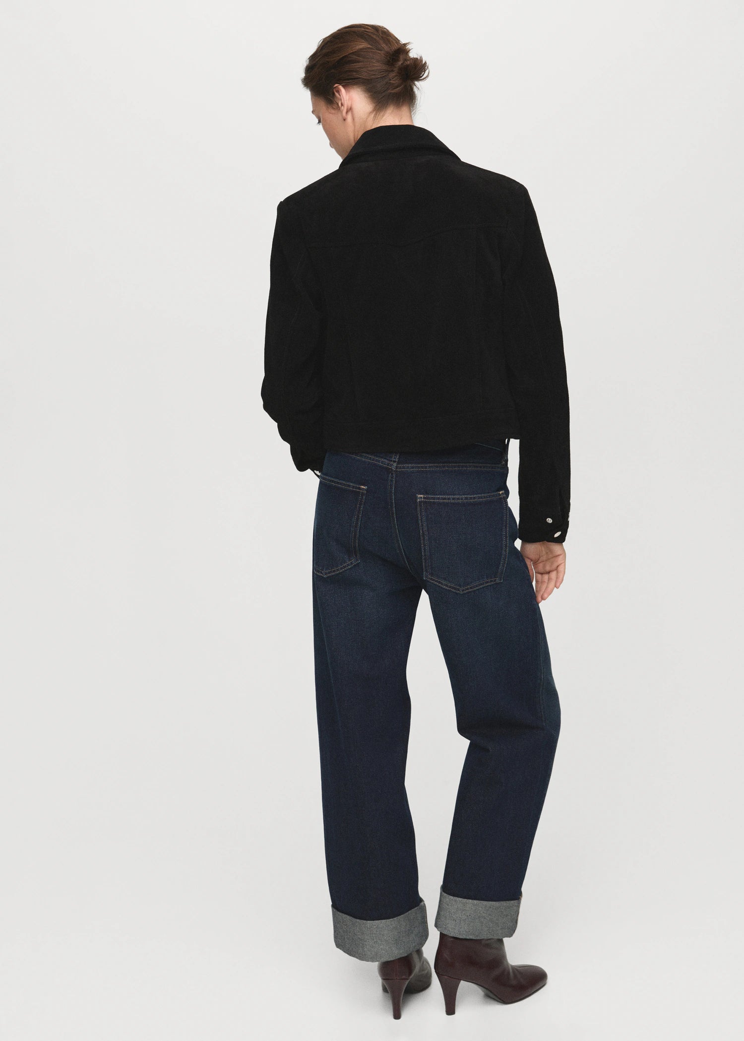 Wide Leg Jeans With Turn Up Hem