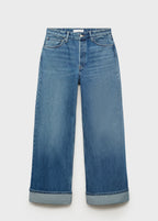 Wide Leg Jeans With Turn Up Hem