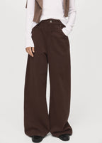 Wide Leg Mid Rise Loose Fit Jeans