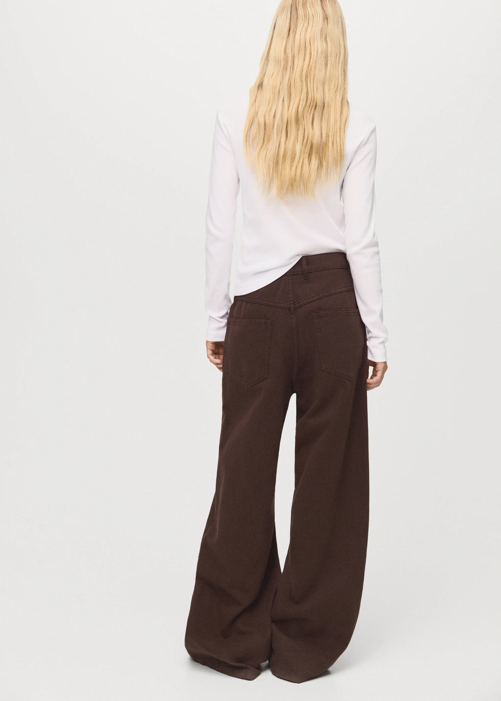 Wide Leg Mid Rise Loose Fit Jeans