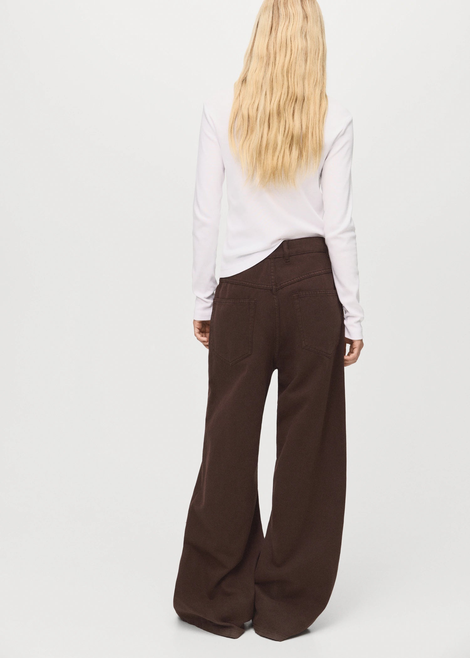 Wide Leg Mid Rise Loose Fit Jeans