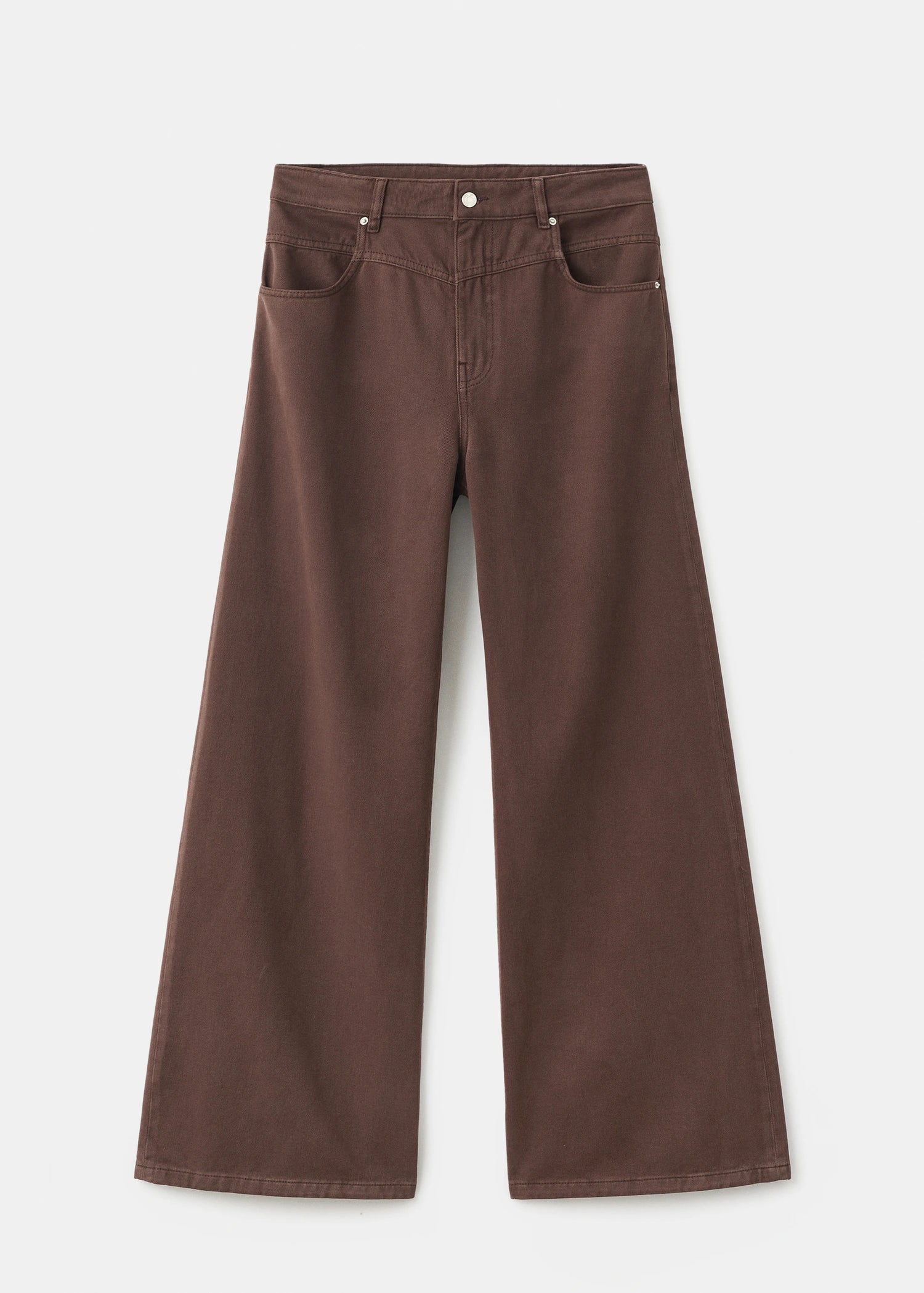 Wide Leg Mid Rise Loose Fit Jeans