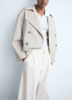 Wide Leg Pleated Jeans