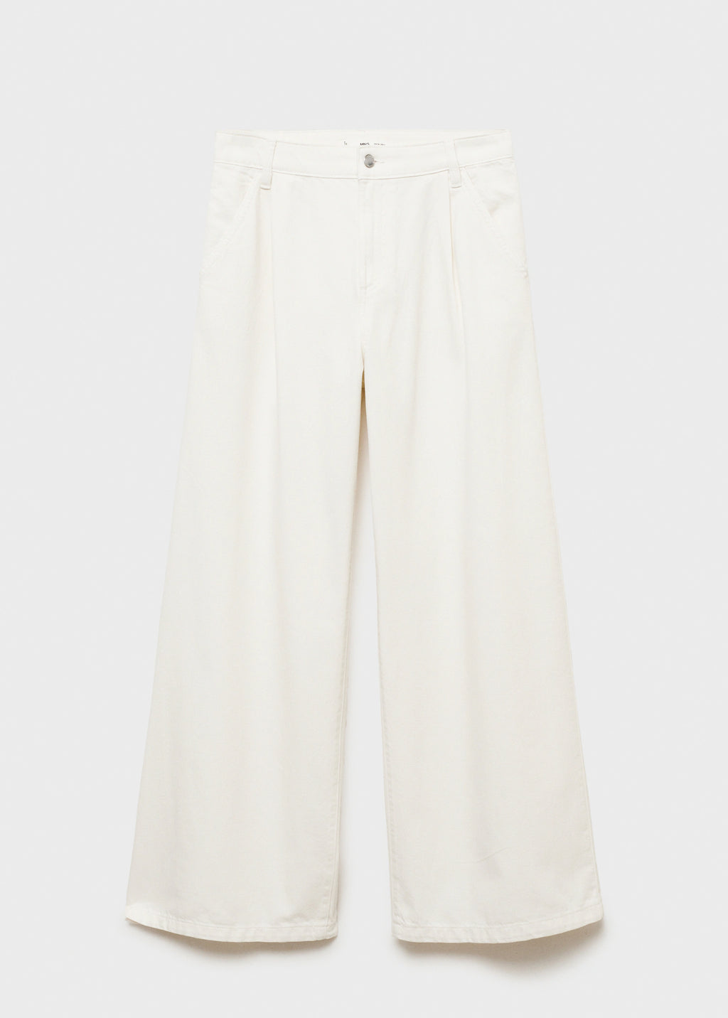 Wide Leg Pleated Jeans