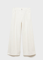 Wide Leg Pleated Jeans
