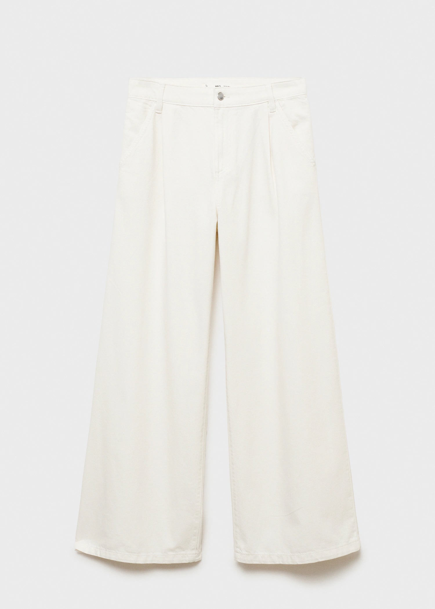 Wide Leg Pleated Jeans