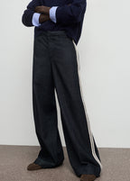 Wide Leg Striped Jeans