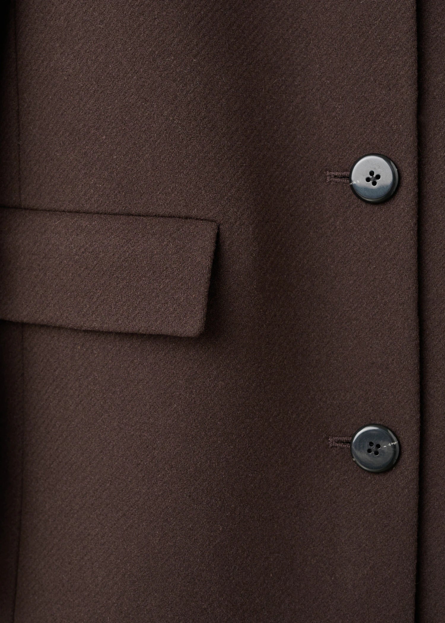 Wool Coat With Fur Collar