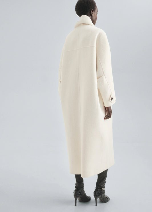 Wool Funnel Neck Coat