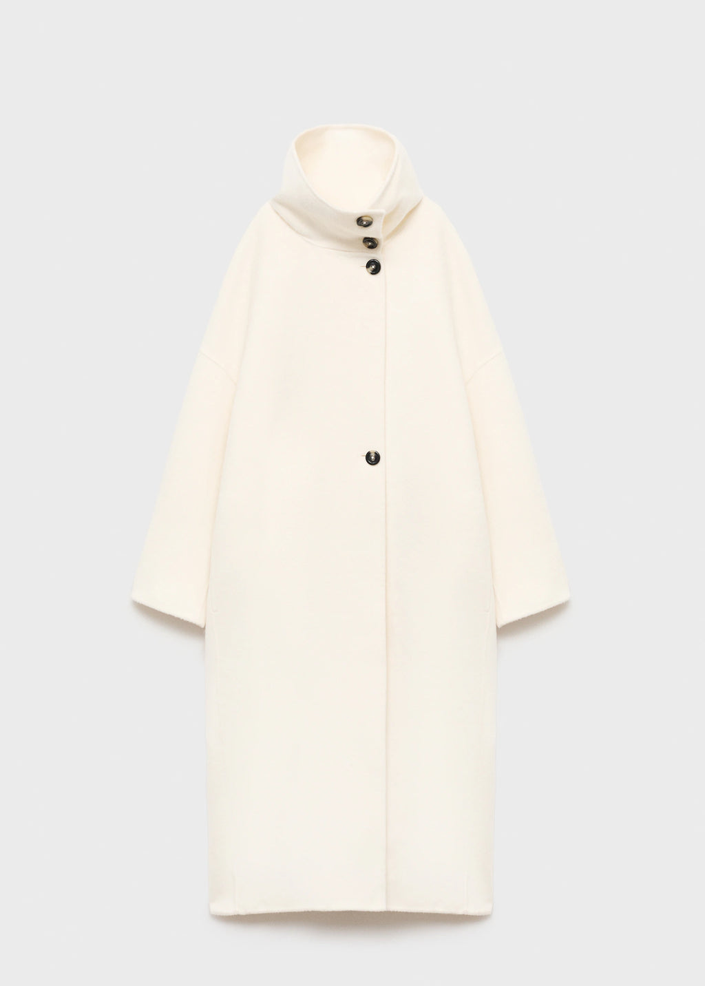 Wool Funnel Neck Coat