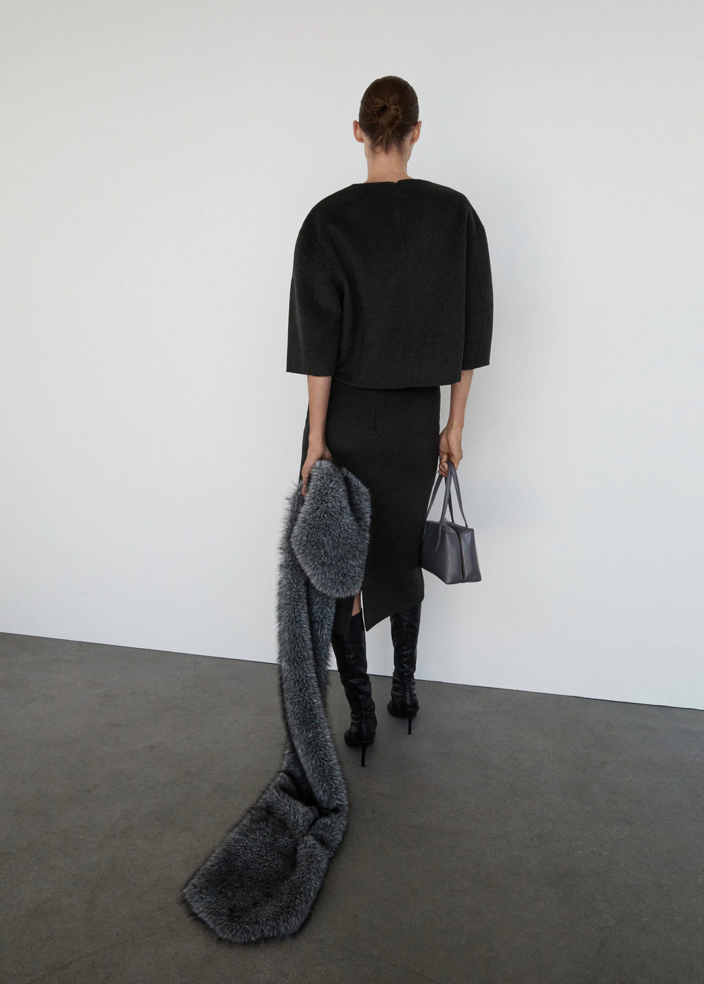 Wool Top With Three Quarter Sleeve