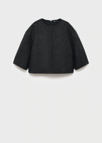 Wool Top With Three Quarter Sleeve